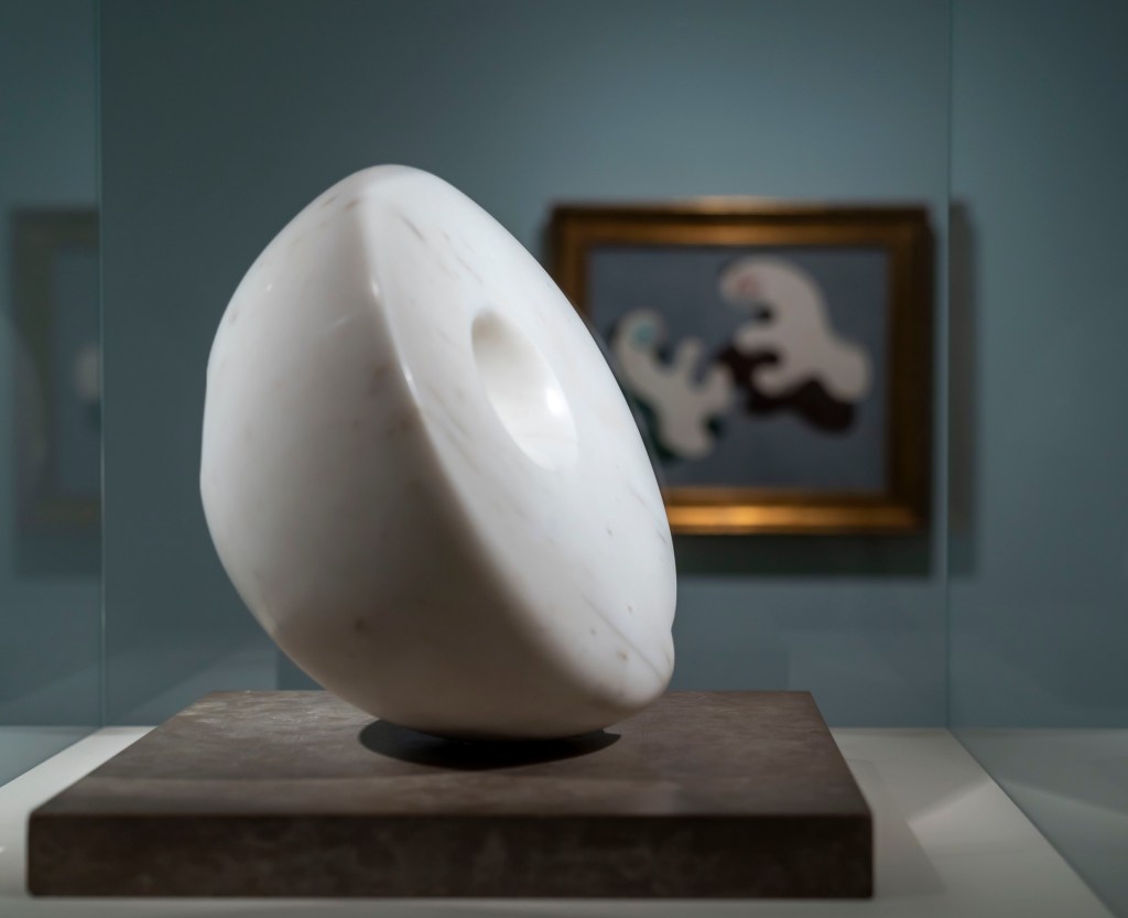 a sculpture from Peggy Guggenheim's collection, displayed in London art gallery