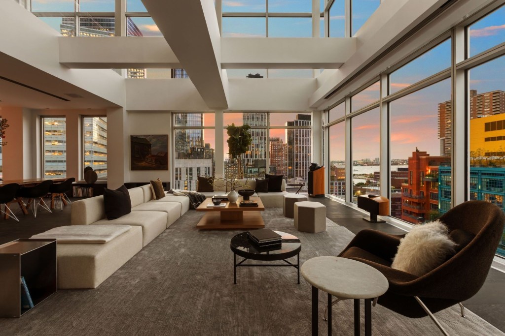 A condominium in New York, New York with city skyline views